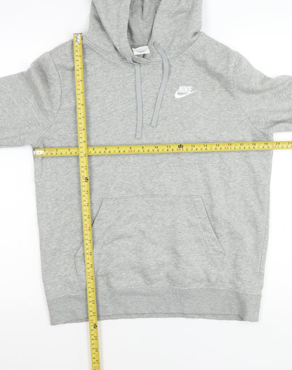 Nike Womens Grey Pullover Hoodie Small Regular Fit Logo Sportswear