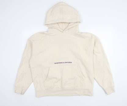 Stampd Unisex Beige Pullover Hoodie Size 12 Graphic Botanical Print