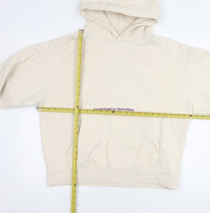 Stampd Unisex Beige Pullover Hoodie Size 12 Graphic Botanical Print