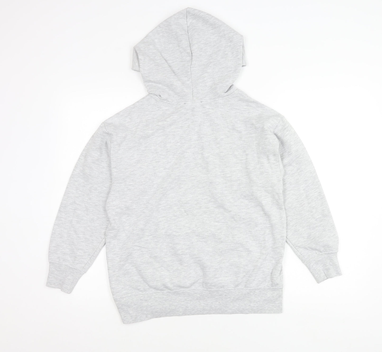 New Look Girls Grey USA Hoodie 12-13 Years Pullover Long Sleeve