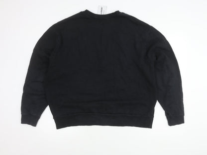 Collusion Women’s Black 2XL Crew Neck Pullover Sweatshirt Long Sleeve