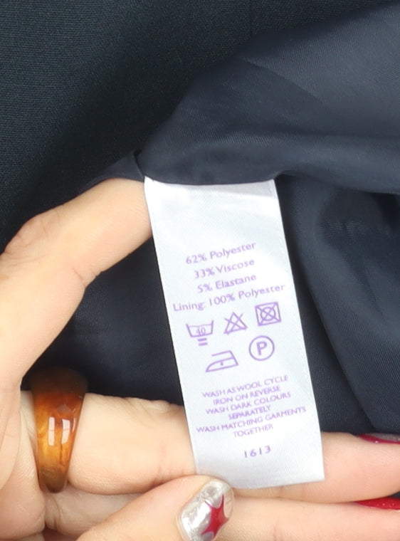 Autonomy Womens Black Work Sheath Dress Size 10 Short Sleeve Knee Length