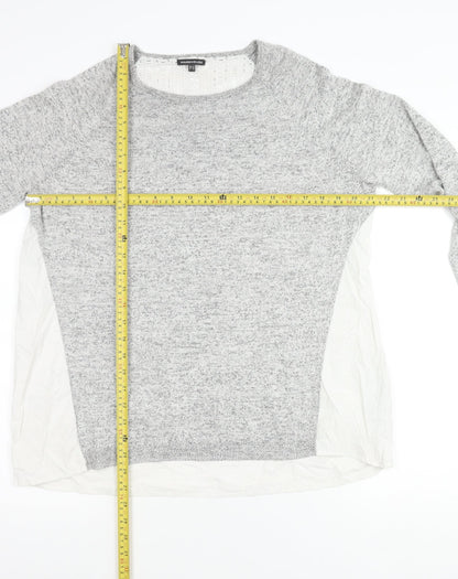 Womens UK Size 16 Warehouse Grey Tunic Blouse