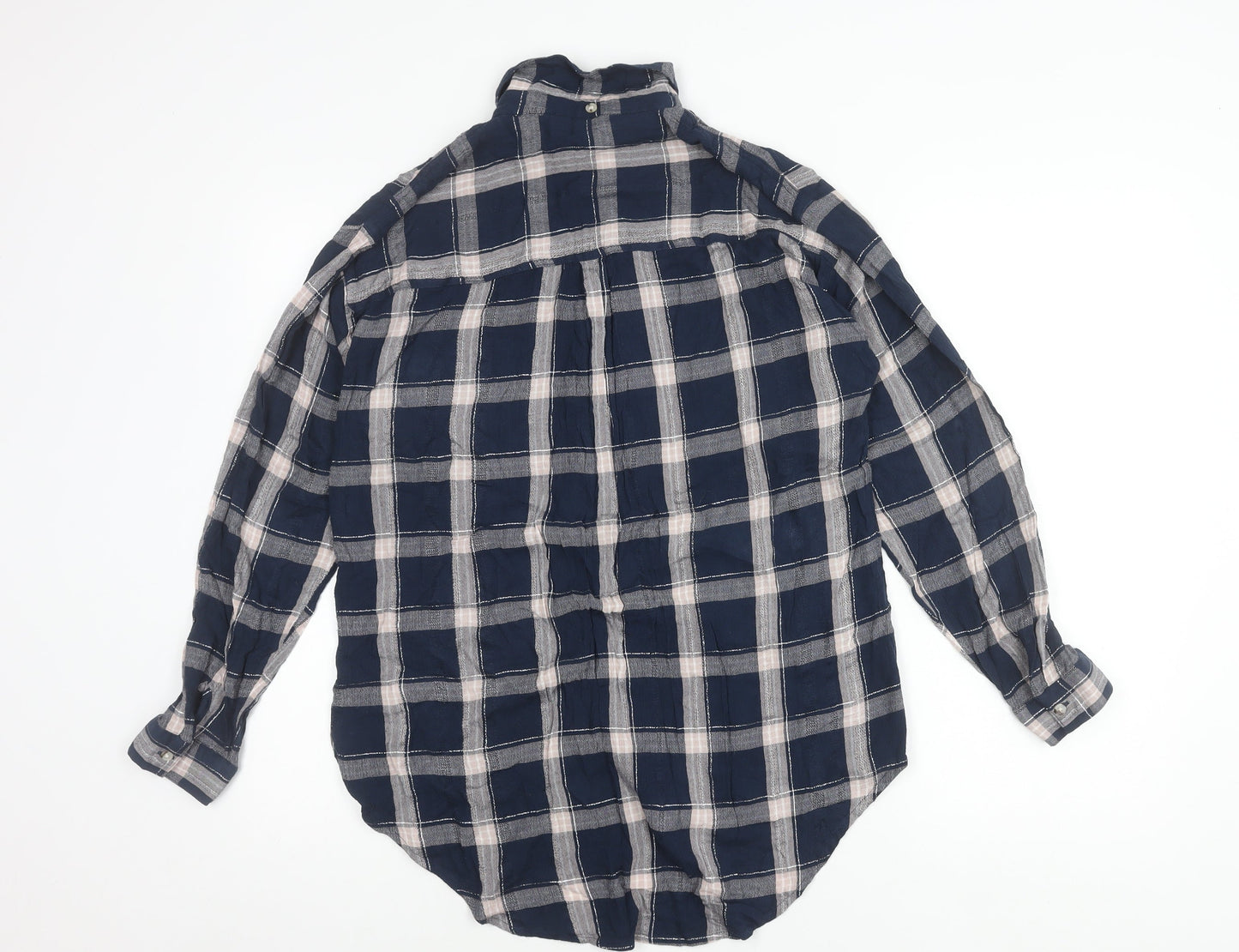 Womens UK Size 12 NEXT Blue Basic Button-Up