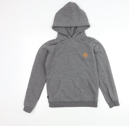 Mazine Boys Grey Pullover Hoodie 15-16 Yrs Regular Fit Cotton Blend