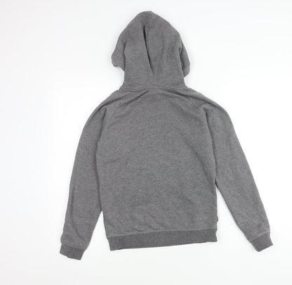 Mazine Boys Grey Pullover Hoodie 15-16 Yrs Regular Fit Cotton Blend
