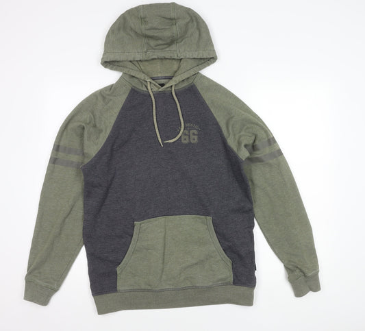 Vans Men’s Green Grey Pullover Hoodie Small Authentic 66 Logo