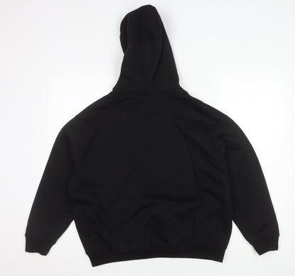 Slazenger Women Black Hoodie Size 10 Pullover Logo Sportswear