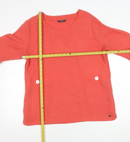 Womens UK Size 14 TIGI Red Tunic Blouse