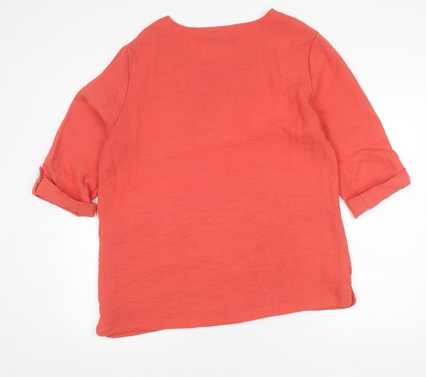 Womens UK Size 14 TIGI Red Tunic Blouse
