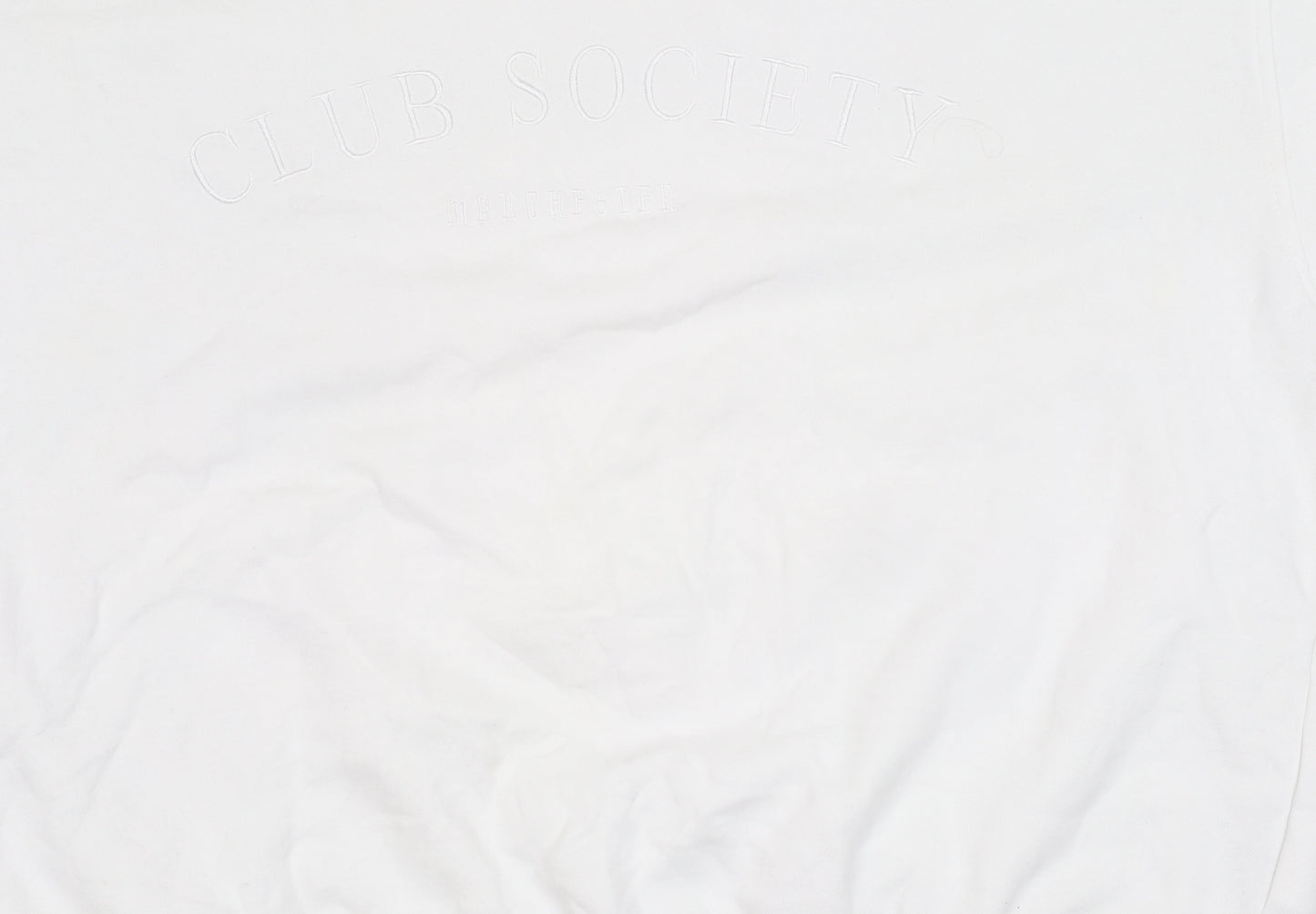 H&M Divided Women’s White Crew Neck Sweatshirt Size M Cotton Blend