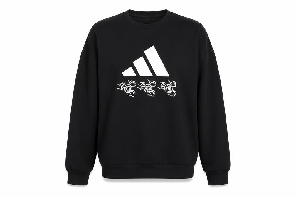 Mens UK Size M adidas Black Pullover Sweatshirt