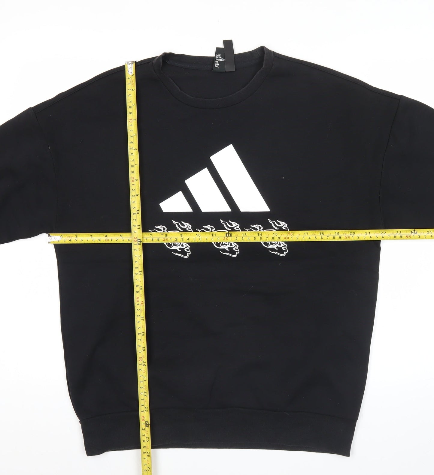 Mens UK Size M adidas Black Pullover Sweatshirt