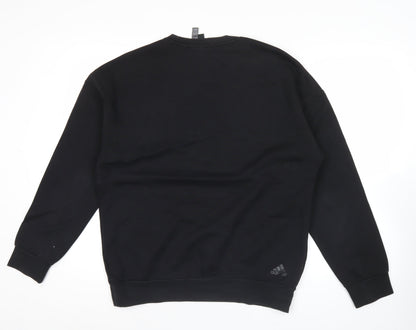Mens UK Size M adidas Black Pullover Sweatshirt
