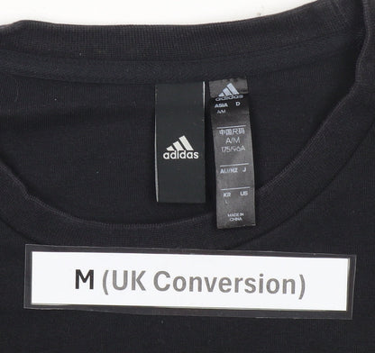 Mens UK Size M adidas Black Pullover Sweatshirt