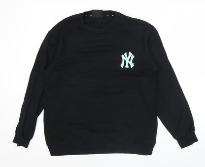 Mens UK Size S MLB Black Pullover Sweatshirt