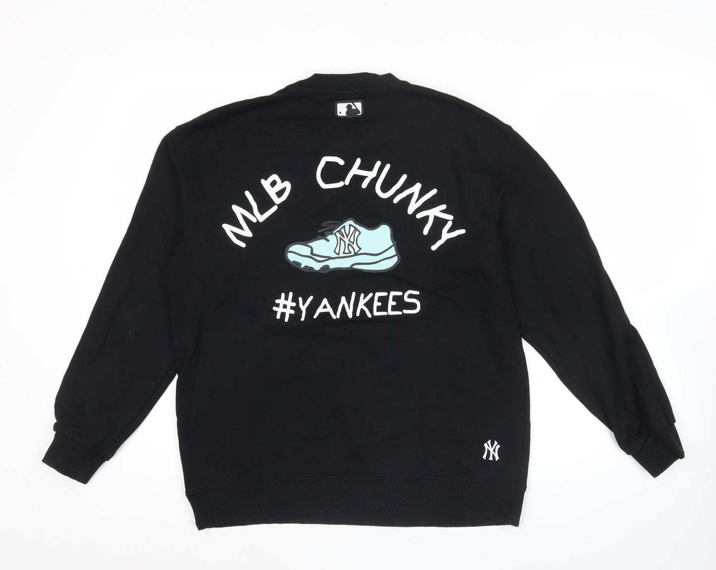 Mens UK Size S MLB Black Pullover Sweatshirt