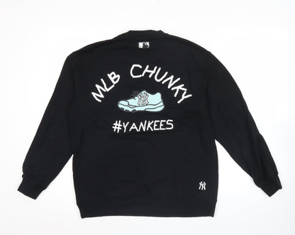 Mens UK Size S MLB Black Pullover Sweatshirt