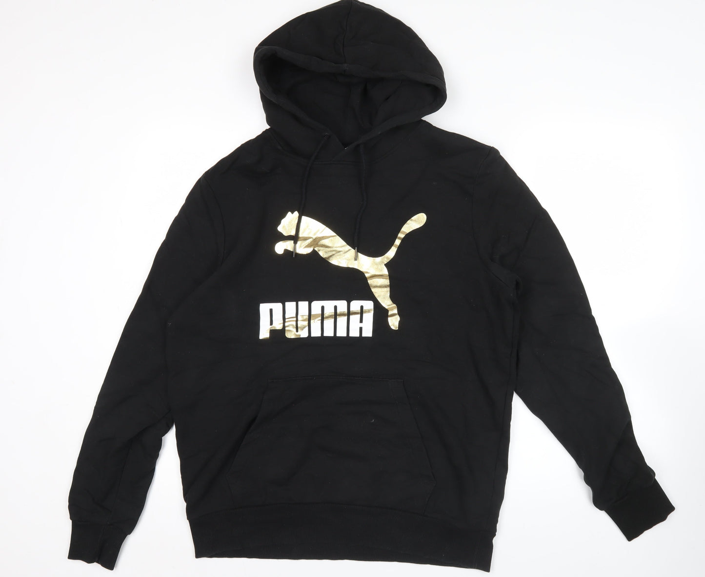 Mens UK Size L PUMA Black Pullover Hoodie