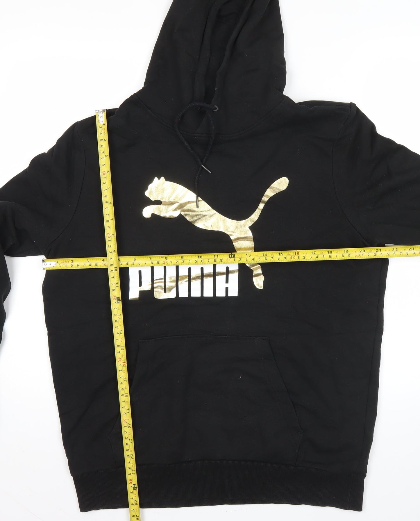 Mens UK Size L PUMA Black Pullover Hoodie
