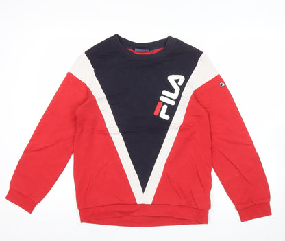 Teens UK Size XS FILA Multicoloured Pullover Sweatshirt
