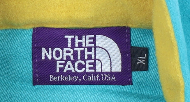 The North Face Men's XL Colour Block Fleece Pullover Sweatshirt Blue Green Yellow