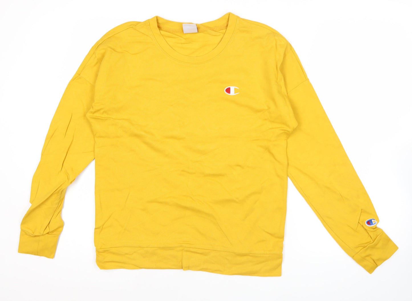 Mens UK Size M Champion Yellow Pullover Sweatshirt