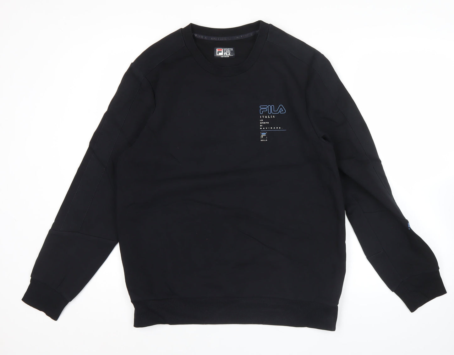 Mens UK Size L FILA Black Pullover Sweatshirt