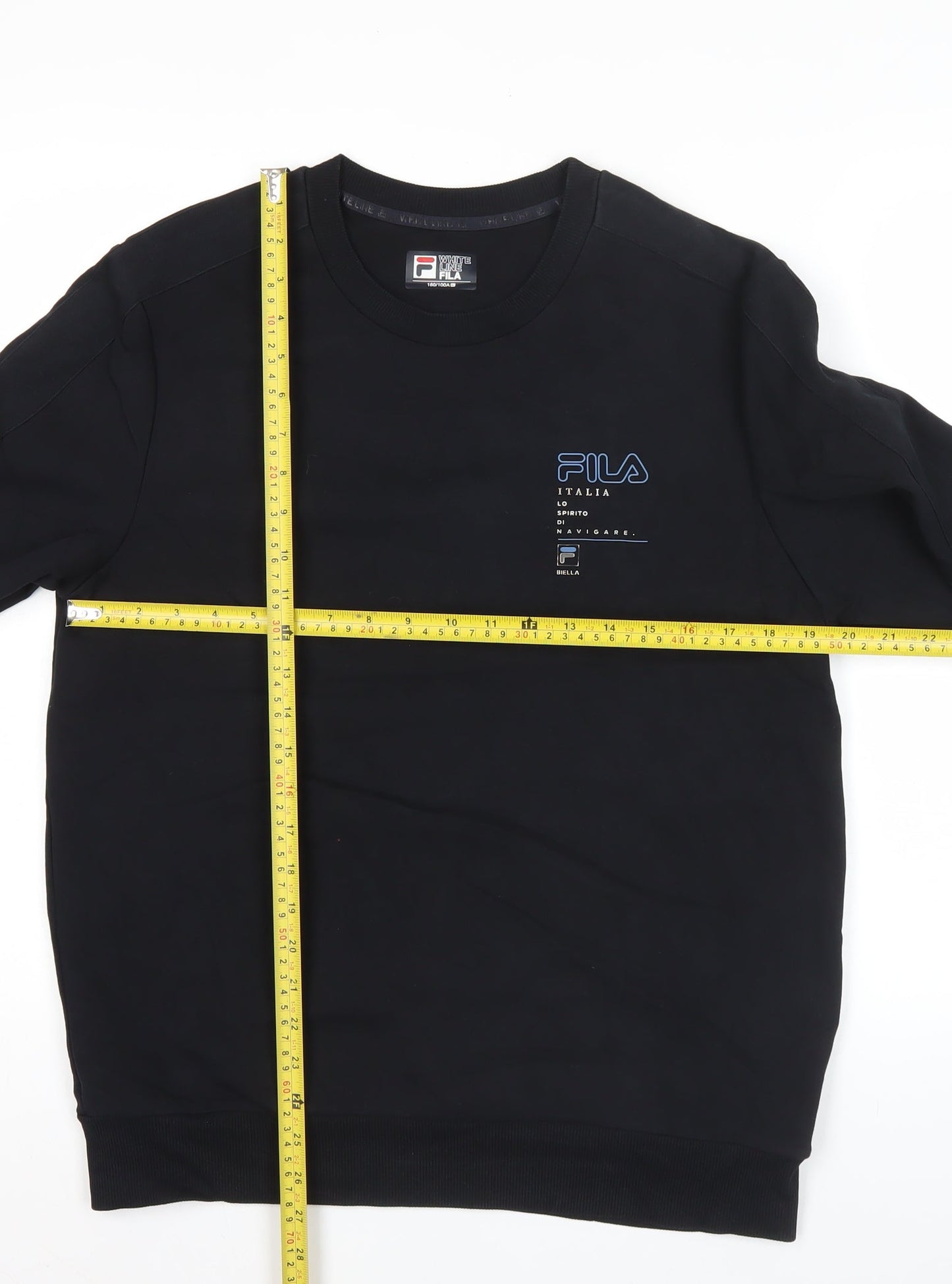 Mens UK Size L FILA Black Pullover Sweatshirt