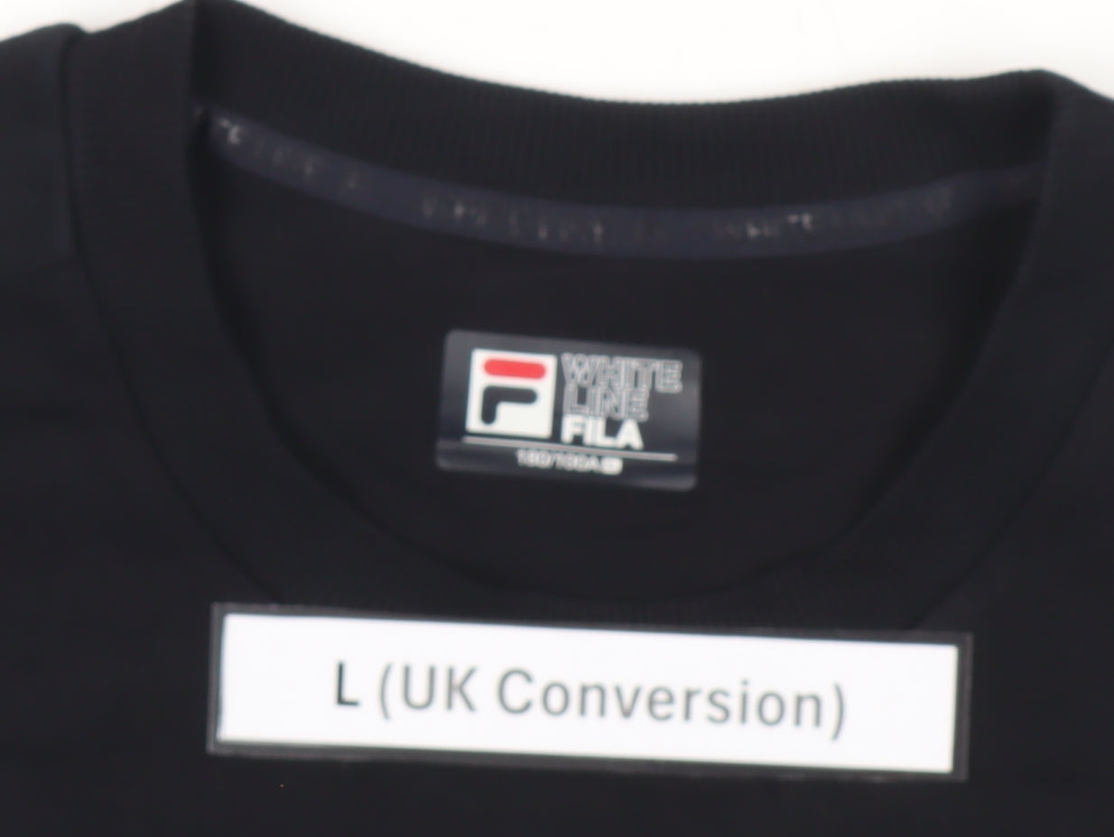 Mens UK Size L FILA Black Pullover Sweatshirt