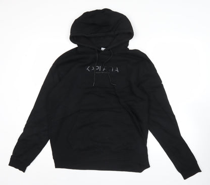 Mens UK Size L Kappa Black Pullover Hoodie