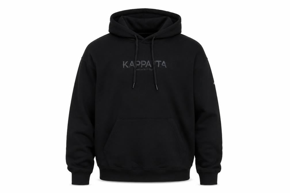 Mens UK Size L Kappa Black Pullover Hoodie