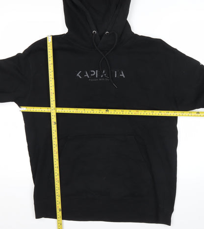 Mens UK Size L Kappa Black Pullover Hoodie