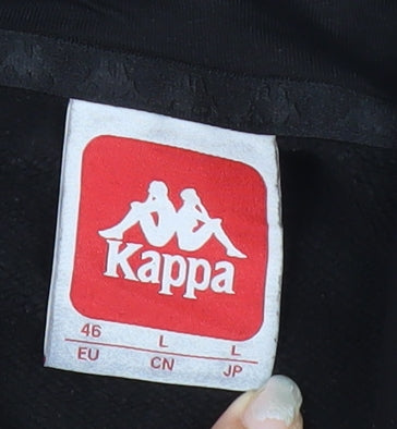 Mens UK Size L Kappa Black Pullover Hoodie