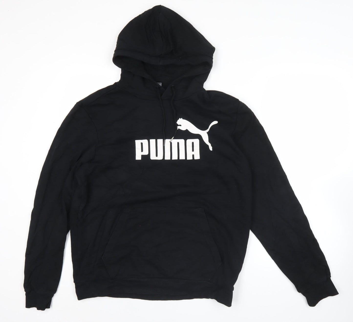 Mens UK Size L PUMA Black Pullover Hoodie