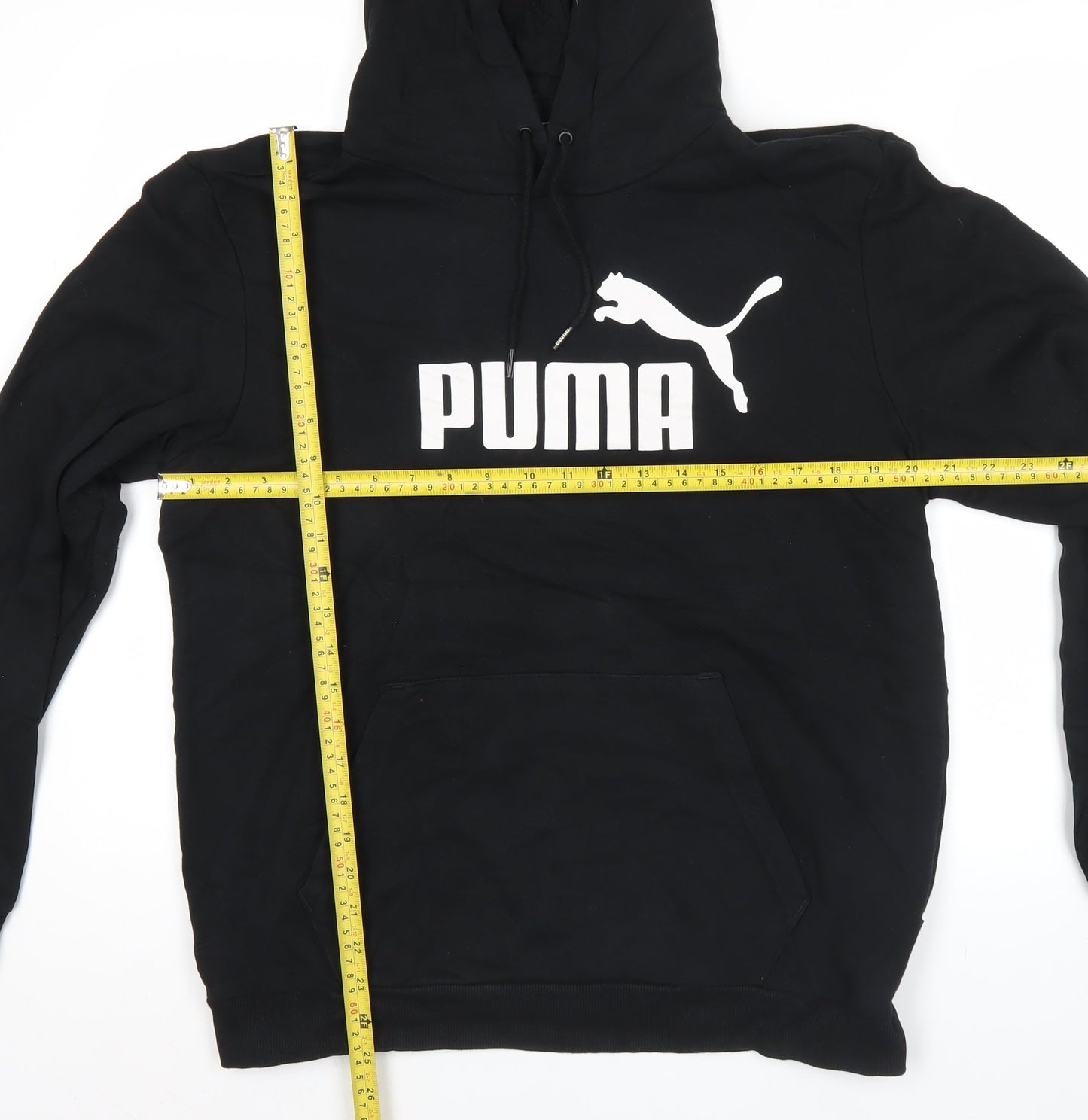 Mens UK Size L PUMA Black Pullover Hoodie