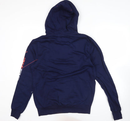 Mens UK Size M PUMA Blue Henley Hoodie