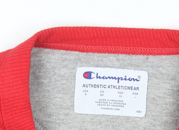 Mens UK Size S Champion Red Pullover Sweatshirt