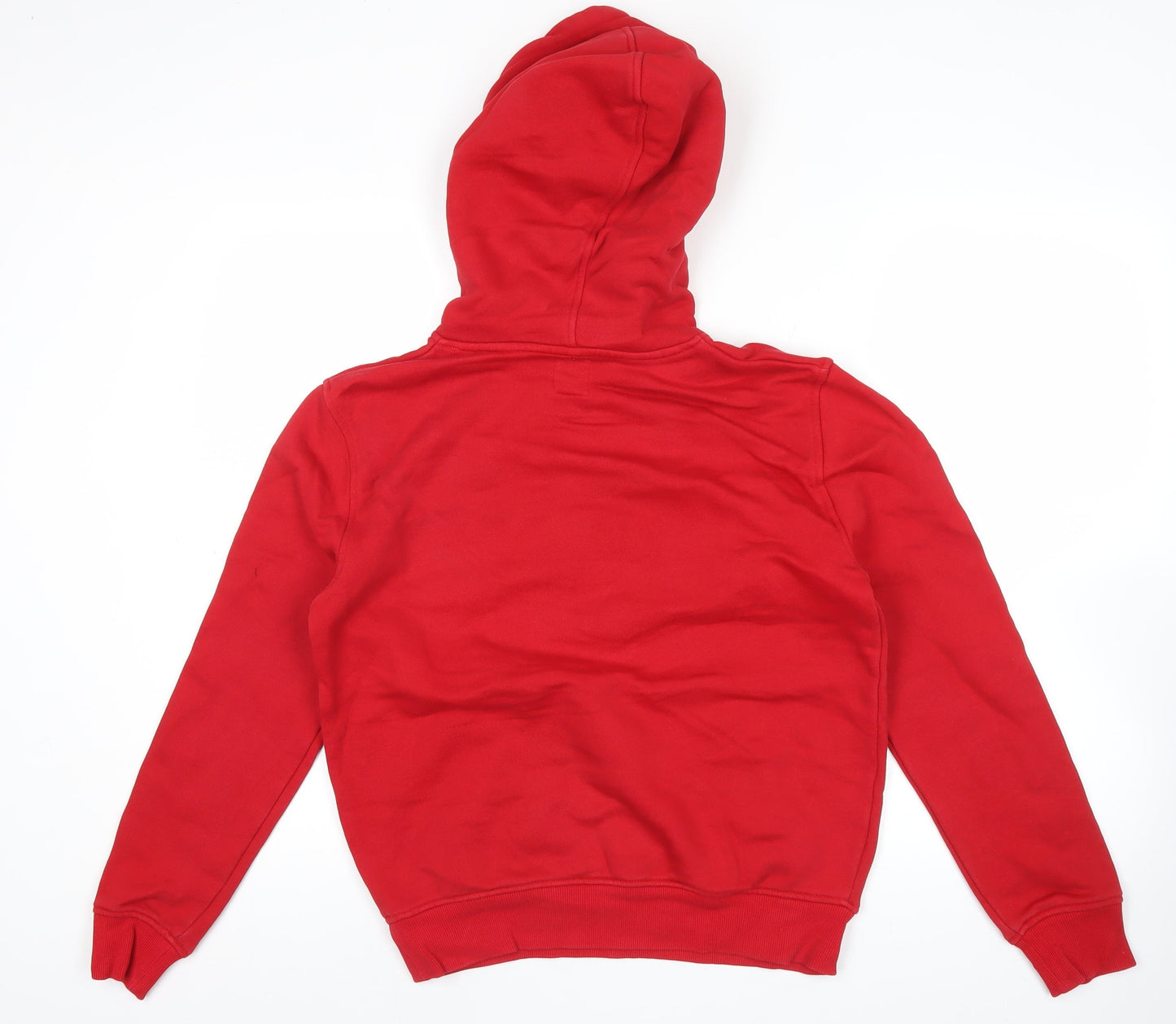 Vans Mens Red XS Pullover Hoodie Logo Graphic Hooded Sweatshirt