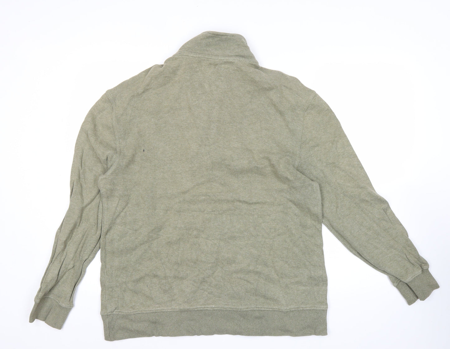 Tommy Hilfiger Men's Green Henley Sweatshirt Size L