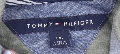 Tommy Hilfiger Men's Green Henley Sweatshirt Size L
