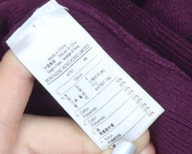 Lacoste Mens Purple XL Pullover Jumper Logo Crew Neck Knit