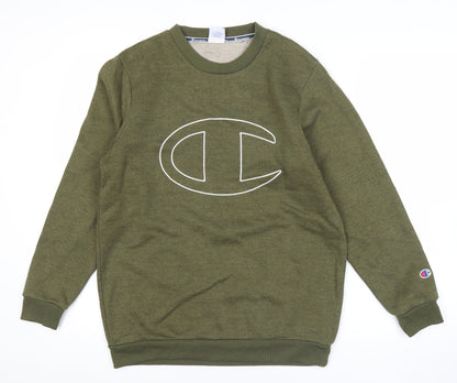 Mens UK Size M Champion Green Pullover Sweatshirt