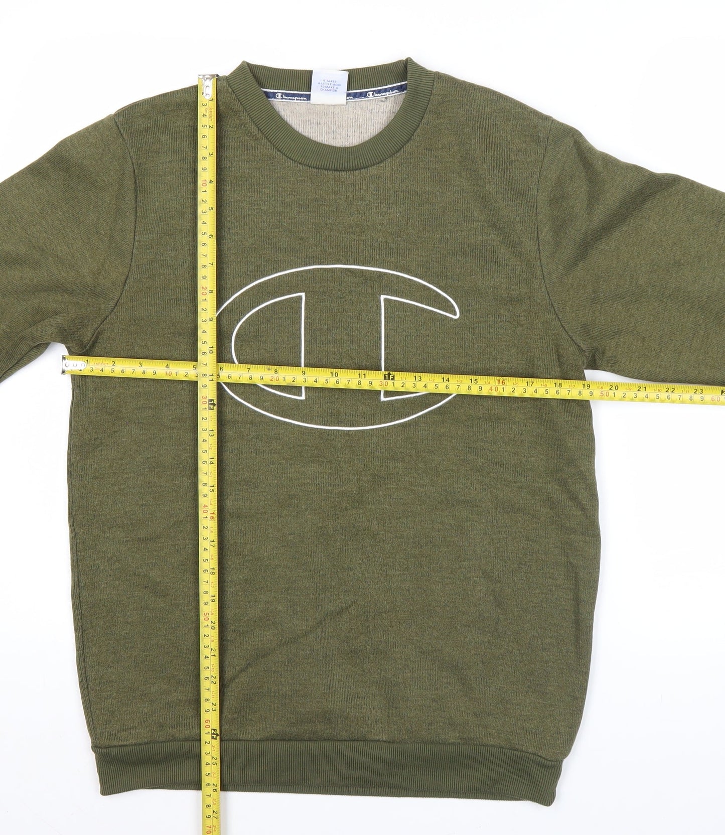 Mens UK Size M Champion Green Pullover Sweatshirt
