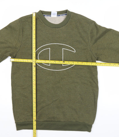 Mens UK Size M Champion Green Pullover Sweatshirt