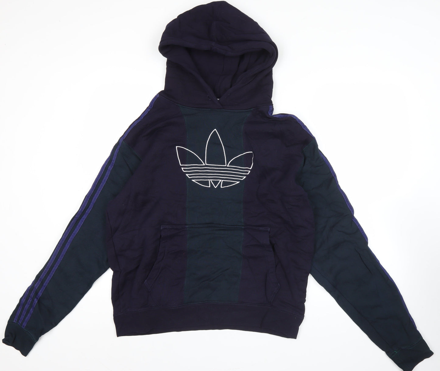 Mens UK Size L adidas Blue Pullover Hoodie