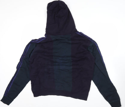 Mens UK Size L adidas Blue Pullover Hoodie
