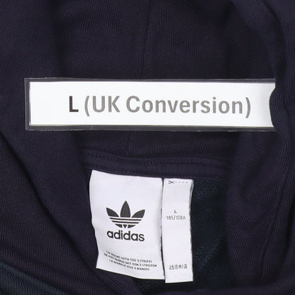 Mens UK Size L adidas Blue Pullover Hoodie