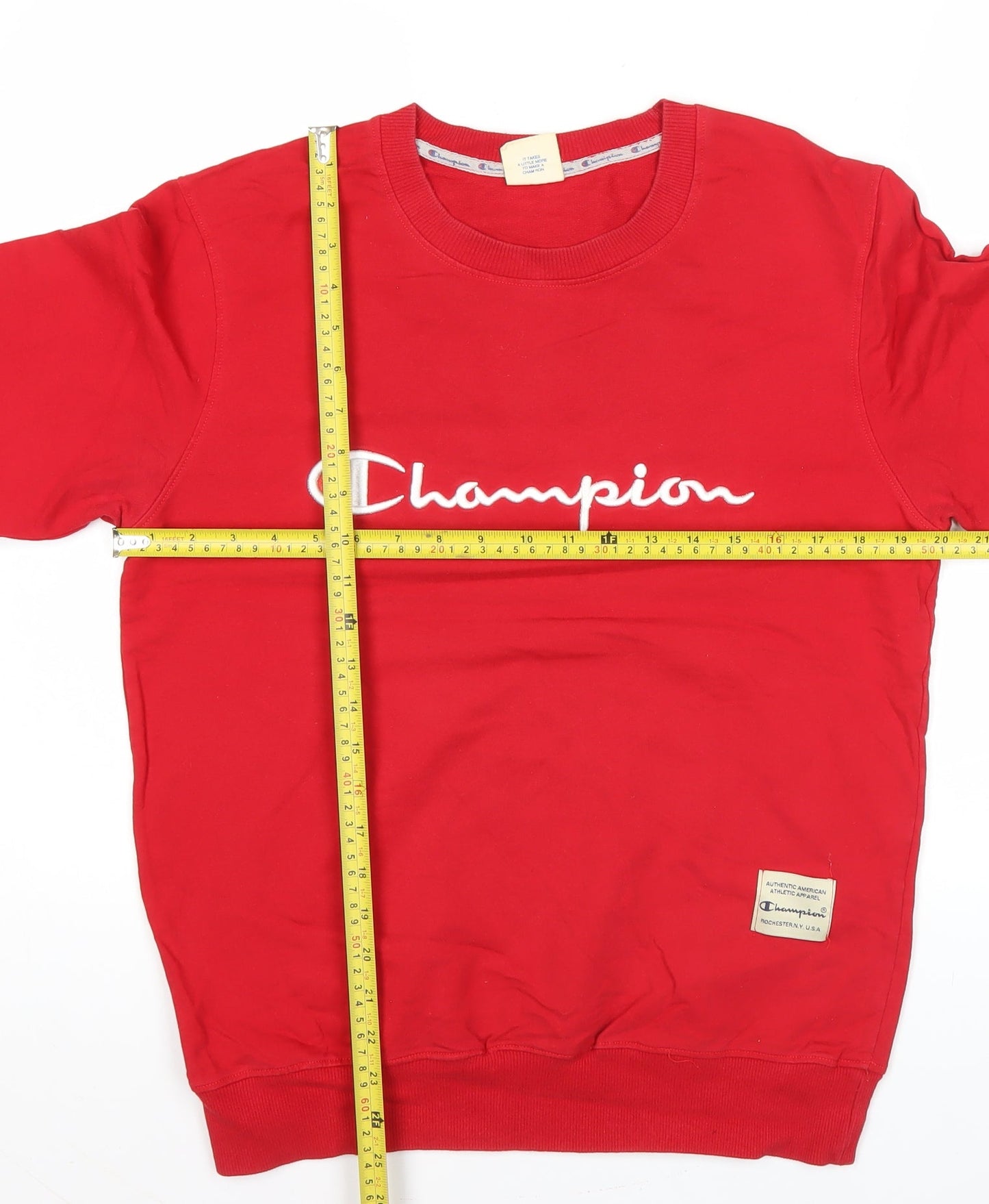 Mens UK Size M Champion Red Pullover Sweatshirt