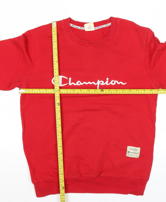 Mens UK Size M Champion Red Pullover Sweatshirt